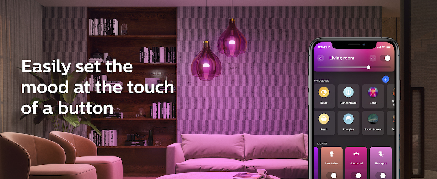 Philips Hue Bluetooth Smart Bulb, 2-pack